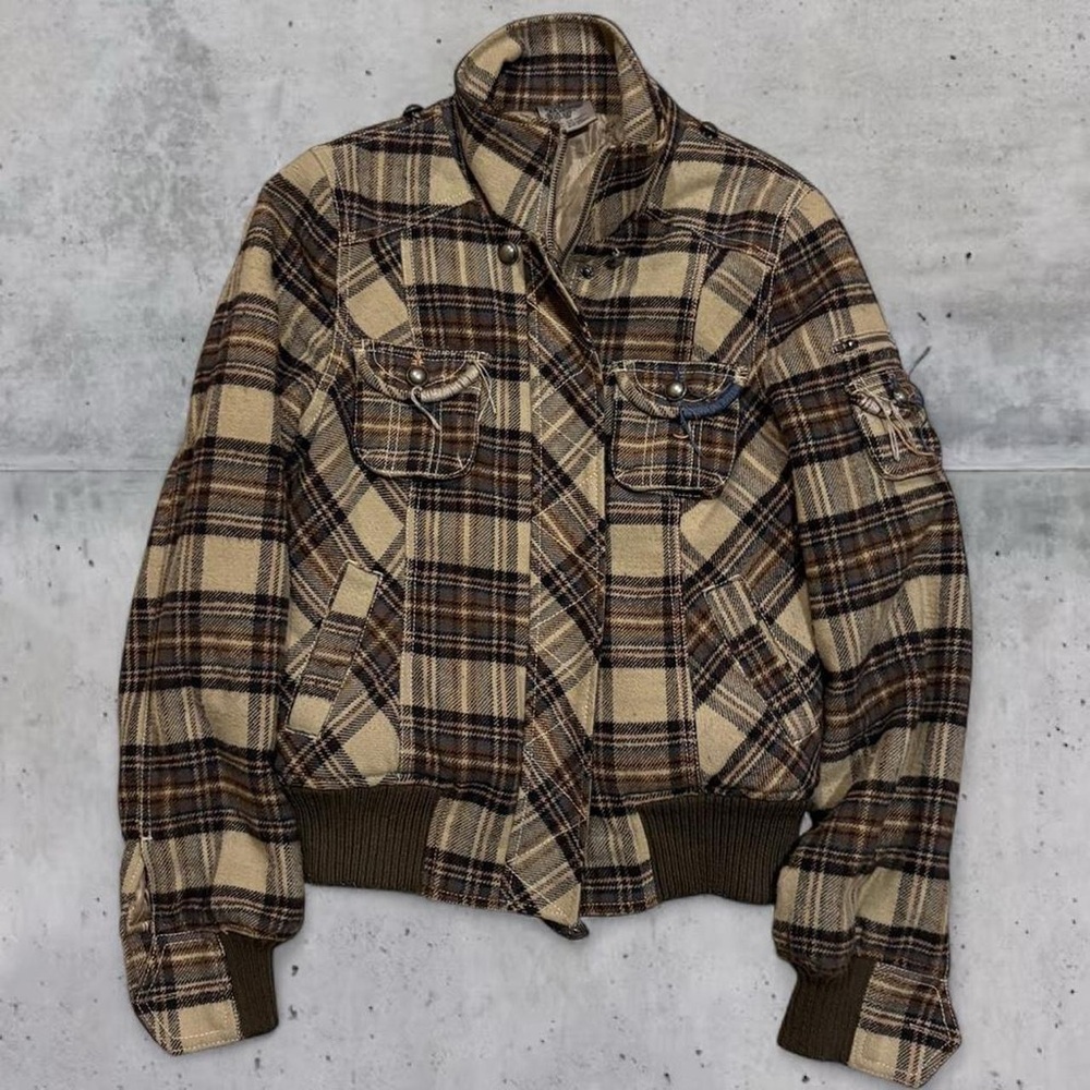 Miss Me MM Unplugged Plaid Jacket